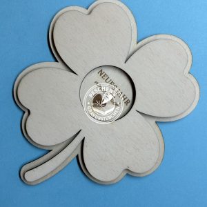 Kleeblatt Teelicht mit Wunschtext