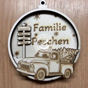 Türhänger Truck Familie Personalisiert