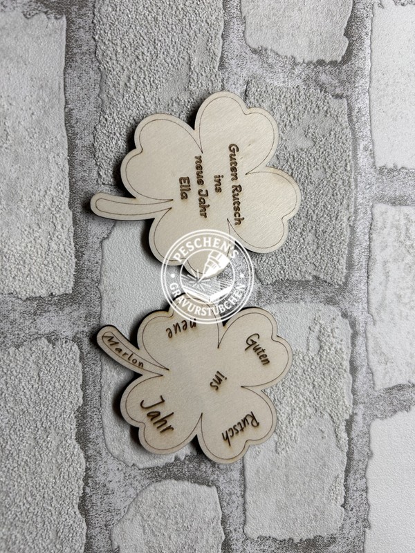 Kleeblätter Glücksbringer Personalisiert