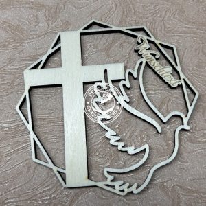 Kranz Eckig Taube/Kreuz