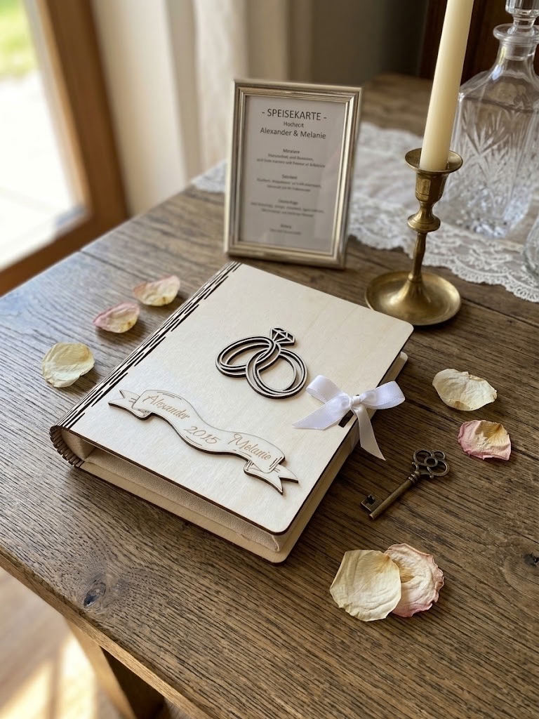Erinnerugnsbuch Hochzeit Ringe
