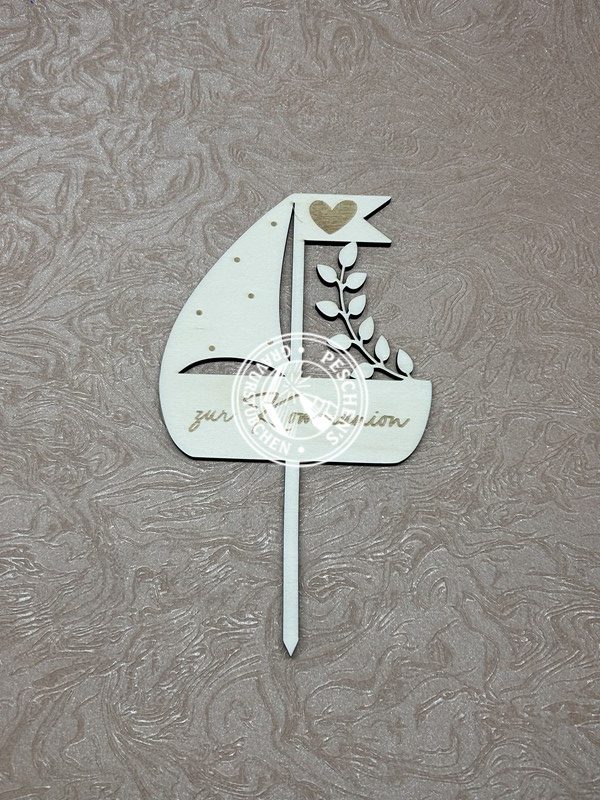 Torten Stecker Kommunion Boot