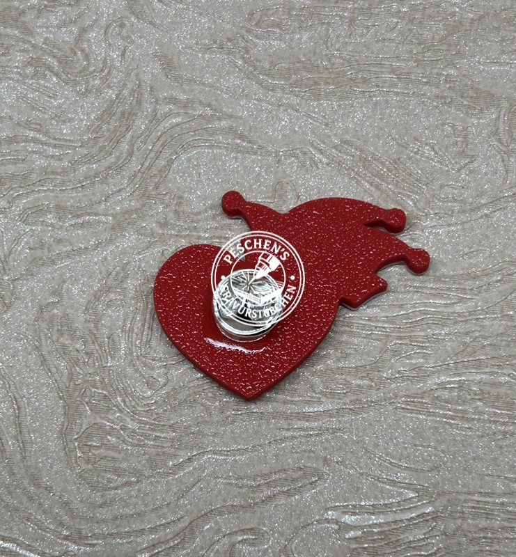 Anstecker „Herz mit Narrenkappe 3D Druck – Bild 3