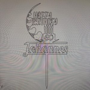 Happy Birthday 60. Caketopper