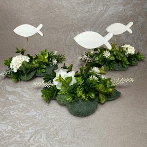 Tischdeko Fisch Kommunion/Hochzeit