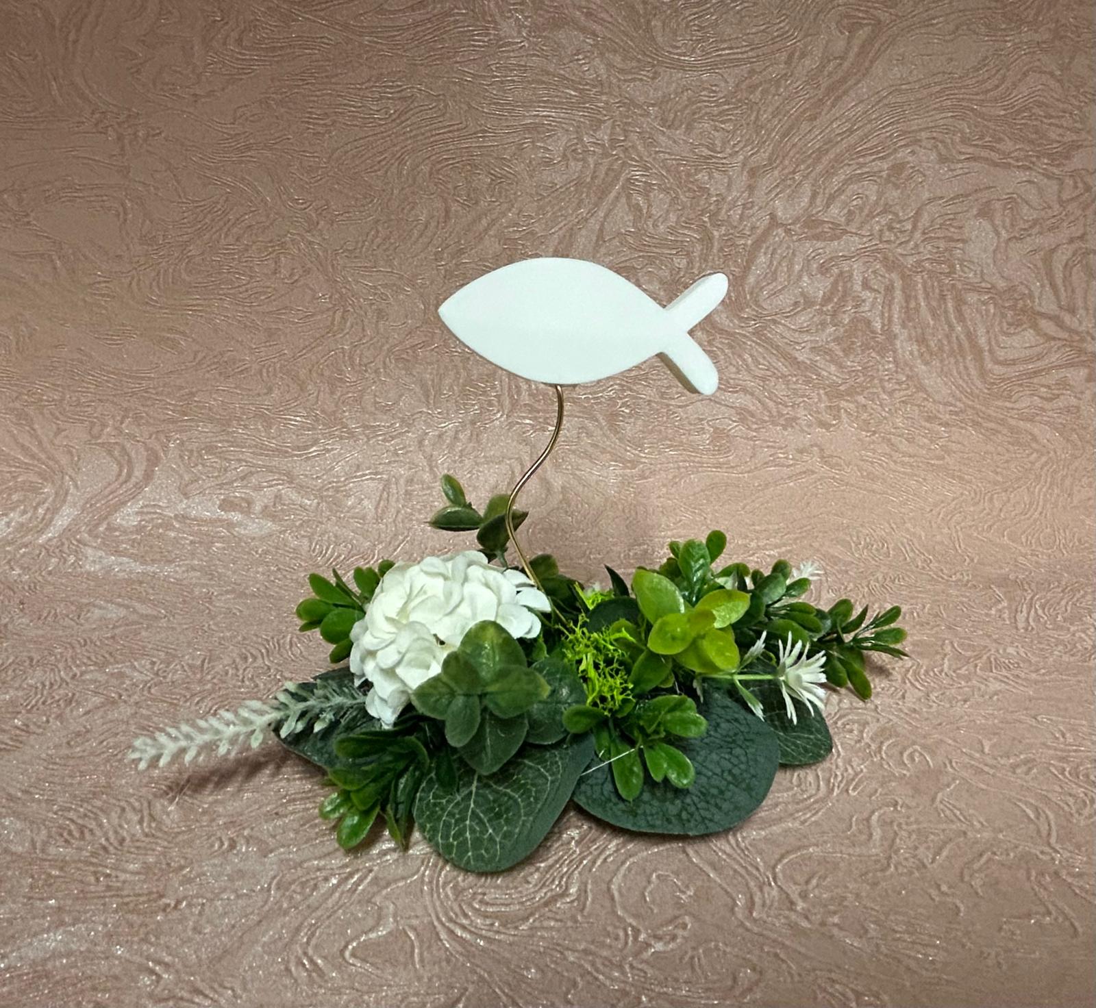 Tischdeko Fisch Kommunion/Hochzeit – Bild 5