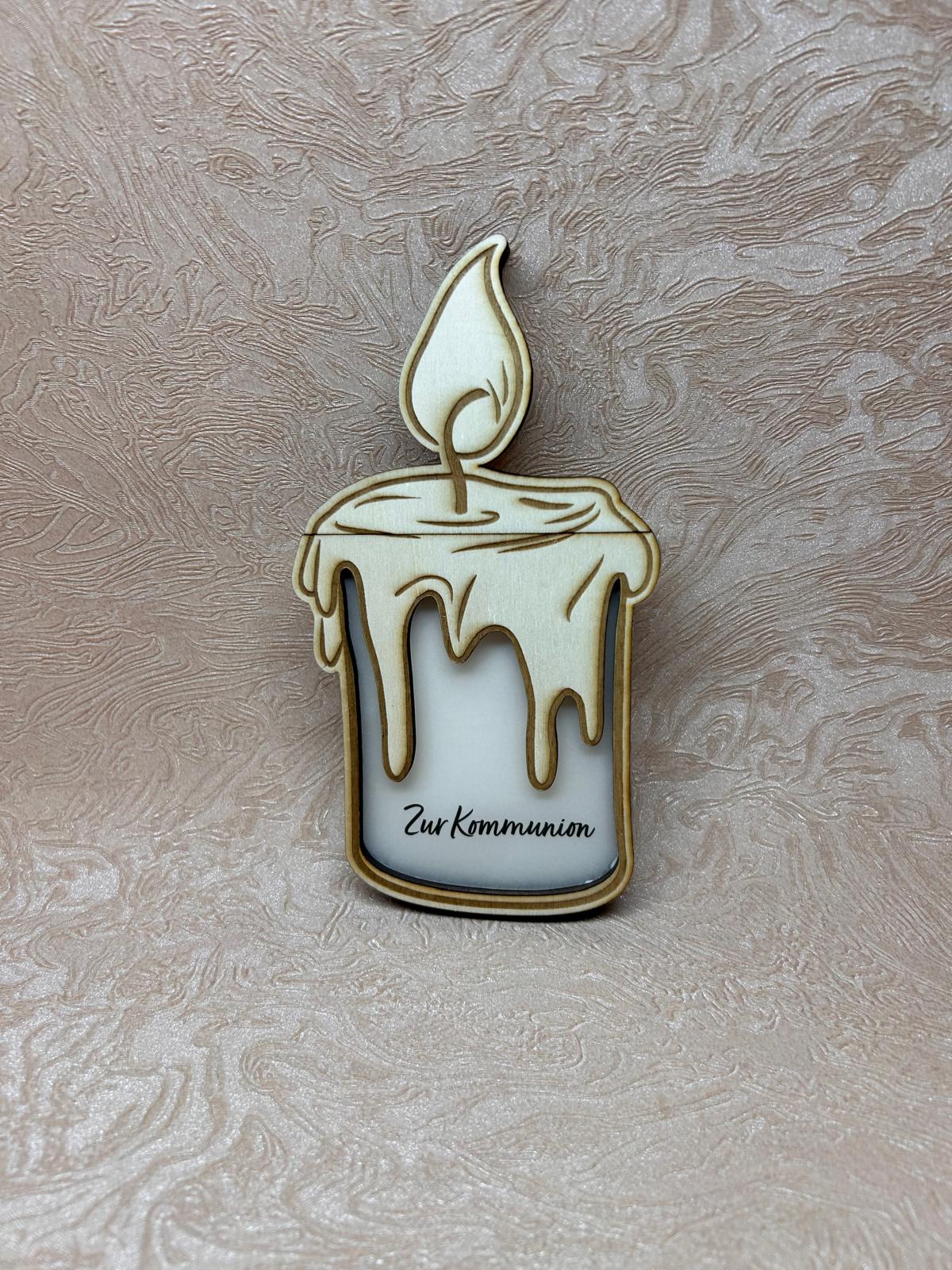 Geldgeschenk Kommunion Kerze