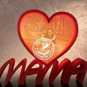 Mama Persönliches Herzbild 3d