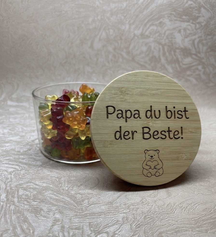 Vorratsglas 550ml mit Holzdeckel – Bild 3