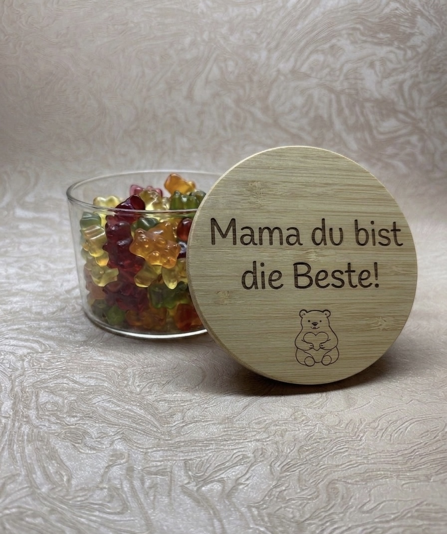 Vorratsglas 550ml mit Holzdeckel