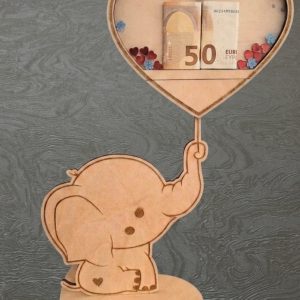 Elefant mit Ballon Geldgeschenk
