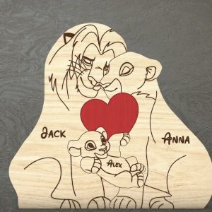 Löwenfamilie Personalisiert