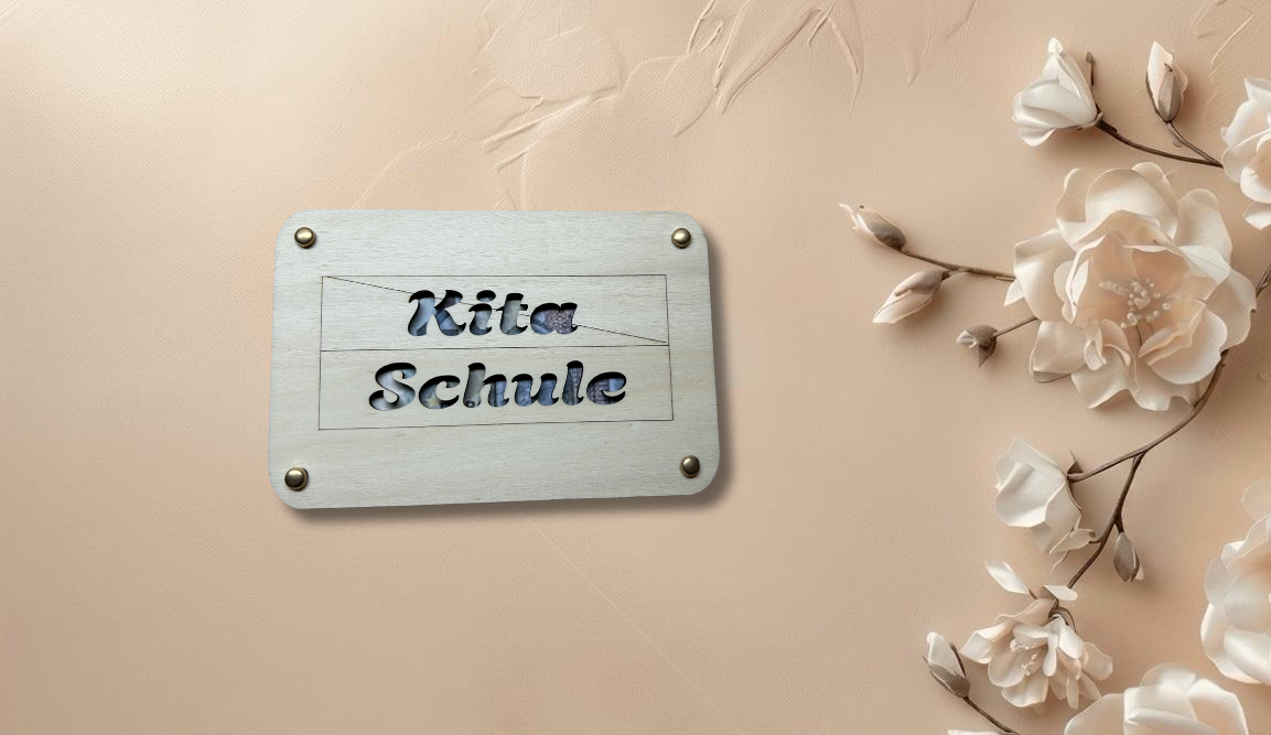 Geldbriefumschlag Holz Endlich Schulkind – Bild 3